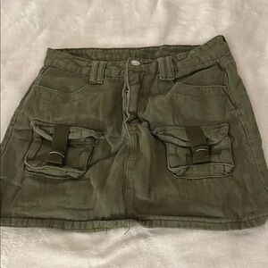 Olive Green Women's Cargo Shorts
